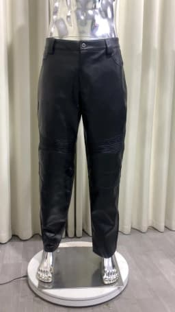 Mauroicardi Spring Autumn Cool Black Pu Leather Moto & Biker Pants Men Luxury Designer European Style Clothes Streetwear 2025