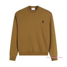 2026 Men Crew Neck Sweatshirt Solid Long Sleeve Pullover Casual Loose Fit Basic Sweatshirt Autumn Winter Male Daily Sport Tops