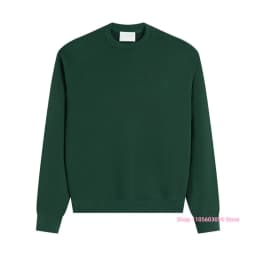 2026 Men Crew Neck Sweatshirt Solid Long Sleeve Pullover Casual Loose Fit Basic Sweatshirt Autumn Winter Male Daily Sport Tops