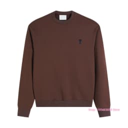2026 Men Crew Neck Sweatshirt Solid Long Sleeve Pullover Casual Loose Fit Basic Sweatshirt Autumn Winter Male Daily Sport Tops