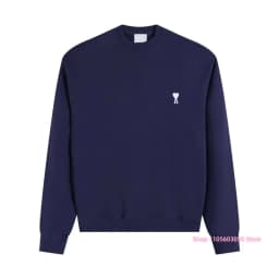 2026 Men Crew Neck Sweatshirt Solid Long Sleeve Pullover Casual Loose Fit Basic Sweatshirt Autumn Winter Male Daily Sport Tops