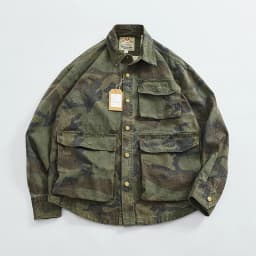Casual cargo shirt camouflage coat fall new men's coat large pocket function stylish outdoor jacket