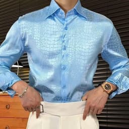 Lapel Collar Long Sleeve Retro Leopard Print Shirt British Versatile Casual Shirt Man Camisa Social Masculina Streetwear Shirts