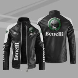 Benelli motorcycle PU Leather Jacket Patchwork Biker Jackets Casual Zipper Coat Male Motorcycle Jacket Outwear Coat W653D