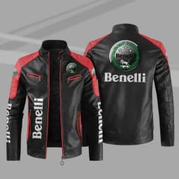 Benelli motorcycle PU Leather Jacket Patchwork Biker Jackets Casual Zipper Coat Male Motorcycle Jacket Outwear Coat W653D