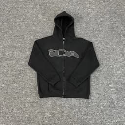 Black Pink Ida Sply Zipper Hoodie Chest Towel Embroidery Patch Sweatshirts Men Women High Quality Casual Loose Pullovers Clothes