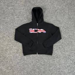 Black Pink Ida Sply Zipper Hoodie Chest Towel Embroidery Patch Sweatshirts Men Women High Quality Casual Loose Pullovers Clothes