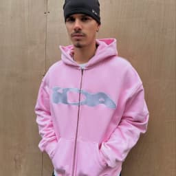 Black Pink Ida Sply Zipper Hoodie Chest Towel Embroidery Patch Sweatshirts Men Women High Quality Casual Loose Pullovers Clothes