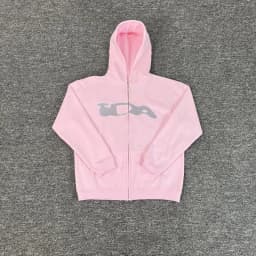 Black Pink Ida Sply Zipper Hoodie Chest Towel Embroidery Patch Sweatshirts Men Women High Quality Casual Loose Pullovers Clothes