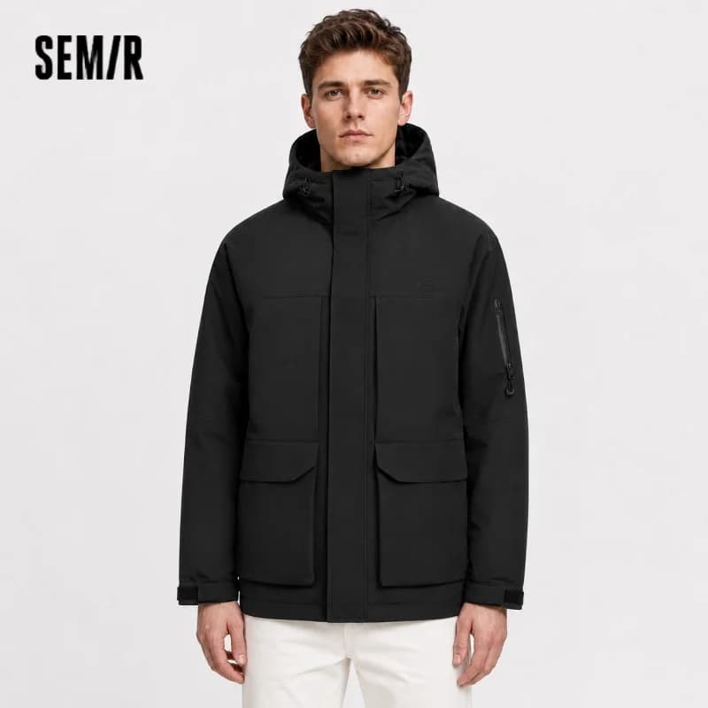Semir Down Jacket Men 2026 New Winter Couple Windproof Wear-Resistant and Warm Outdoor Contrasting Colors Outerwear