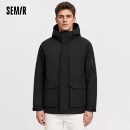 Semir Down Jacket Men 2026 New Winter Couple Windproof Wear-Resistant and Warm Outdoor Contrasting Colors Outerwear
