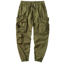 Summer New Japanese Retro Military Outdoor Quick Drying Cargo Pants Men's Washed Multi-pocket Loose Casual Ankle-tied Trousers