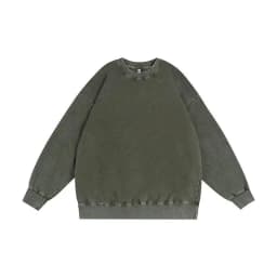 DIY Custom LOGO Cotton Washed Hoodie Zipper Sweatshirt Pants Tracksuit Men Women Retro Loose Distressed HipHop Oversized Big