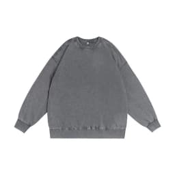DIY Custom LOGO Cotton Washed Hoodie Zipper Sweatshirt Pants Tracksuit Men Women Retro Loose Distressed HipHop Oversized Big