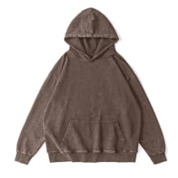DIY Custom LOGO Cotton Washed Hoodie Zipper Sweatshirt Pants Tracksuit Men Women Retro Loose Distressed HipHop Oversized Big