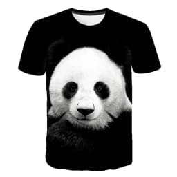 Cartoon Men's T-Shirt 3D Sunglasses Panda T Shirt For Men Funny Comfortable Neck Men's Clothing Large Size Tops Moda Tee