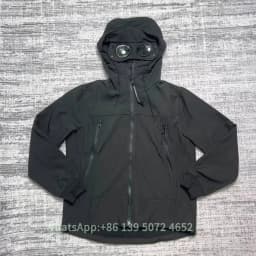 2026 For Men's Iconic Goggle Lens Hooded Jacket, Softshell Fleece Lined Windproof Coat, Outdoor Sports Casual Zip Up Jacket