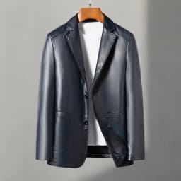 Casual Leather Suits, Genuine Leather Jackets, Men's Jackets, Sheepskin, Slimming, Large Sizes for Autumn and Winter
