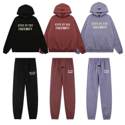 FW24 Men's Tracksuit Men's Hoodies Suit Chest Two Rows Letter Hoodies Luxury Design Couple High Street Loose Hoodie Pants Sets