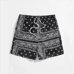 Trend Bandana Graphic Beach Short for Men Summer Fashion 3D Printed Swim Trunks Loose Casual Streetwear Hawaiian Short Pants