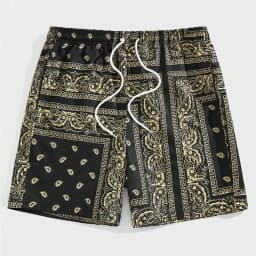 Trend Bandana Graphic Beach Short for Men Summer Fashion 3D Printed Swim Trunks Loose Casual Streetwear Hawaiian Short Pants