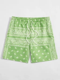 Trend Bandana Graphic Beach Short for Men Summer Fashion 3D Printed Swim Trunks Loose Casual Streetwear Hawaiian Short Pants