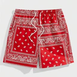 Trend Bandana Graphic Beach Short for Men Summer Fashion 3D Printed Swim Trunks Loose Casual Streetwear Hawaiian Short Pants