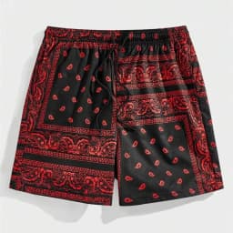 Trend Bandana Graphic Beach Short for Men Summer Fashion 3D Printed Swim Trunks Loose Casual Streetwear Hawaiian Short Pants