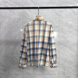 Starry Sky Hot Diamond Logo Checkered Long-sleeved Shirts High Street Casual Men's Women's Shirt Streetwear
