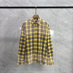 Starry Sky Hot Diamond Logo Checkered Long-sleeved Shirts High Street Casual Men's Women's Shirt Streetwear