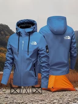 New men's waterproof hiking jacket, women's windproof sports jacket, high-quality hooded jacket, outdoor cycling, rock climbing,