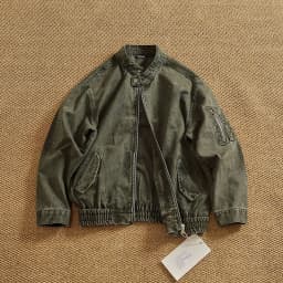 Personalized stand-up collar snap-collar work jacket men's old washing classic versatile jacket top