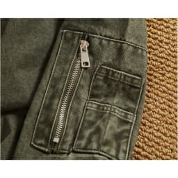 Personalized stand-up collar snap-collar work jacket men's old washing classic versatile jacket top