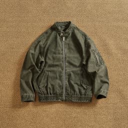 Personalized stand-up collar snap-collar work jacket men's old washing classic versatile jacket top