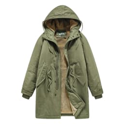New American Retro M51 Mid-Length Windbreaker Parka with Hood Coat - Amish Cotton Long Coat for Men Fall/Winter