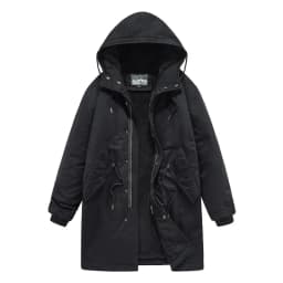 New American Retro M51 Mid-Length Windbreaker Parka with Hood Coat - Amish Cotton Long Coat for Men Fall/Winter