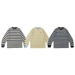 Human Made New Stripe L/S T-Shirt Cityboy Style Heavy Cotton Top Streetwear