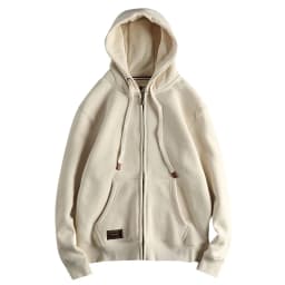 Autumn Winter American Retro Heavyweight Long Sleeved Hooded Hoodies Men's Simple Thickened Velvet Casual Cardigan Sweatshirts
