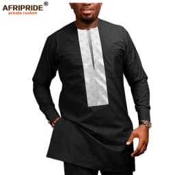 2026 African Men Clothing Casual Tracksuit Dashiki Shirt Blouse+Ankara Pants 2 Piece Set Plus Size Tracksuit AFRIPRIDE A1916026