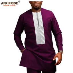 2026 African Men Clothing Casual Tracksuit Dashiki Shirt Blouse+Ankara Pants 2 Piece Set Plus Size Tracksuit AFRIPRIDE A1916026