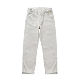 Sauce Zhan Mens Jeans White Selvedge Denim Jeans Regular Fit High Rise 14 Oz One Wash