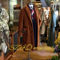 2024 New Men's Long Blazer Herringbone Wool Jacket Winter Warm Clothes Business Work Clothes XS-5XL