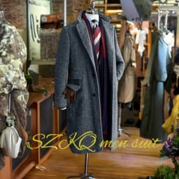 2024 New Men's Long Blazer Herringbone Wool Jacket Winter Warm Clothes Business Work Clothes XS-5XL