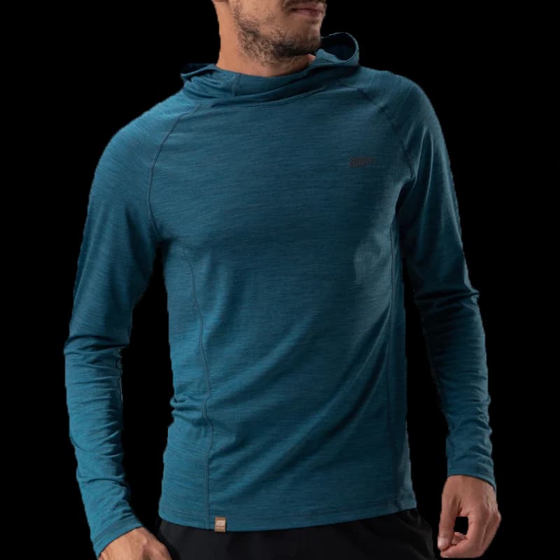 ZEALWOOD 17.5μm Merino Wool Hoodie Shirt Men's Women’s Lightweight Breathable Comfortable Base Layer Anti-Odor Wicking Quick Dry