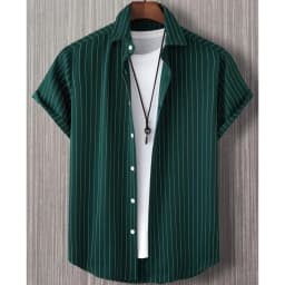 Hawaiian Shirts For Men 3d Stripe Print High-Quality Men'S Clothing Loose Oversized Shirts And Blooms Summer Casual Short Sleeve