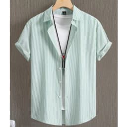 Hawaiian Shirts For Men 3d Stripe Print High-Quality Men'S Clothing Loose Oversized Shirts And Blooms Summer Casual Short Sleeve