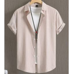 Hawaiian Shirts For Men 3d Stripe Print High-Quality Men'S Clothing Loose Oversized Shirts And Blooms Summer Casual Short Sleeve