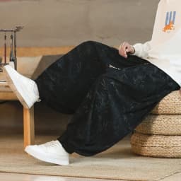 High Quality Pants For Men Chinese Style Dark Flower Corduroy Casual Bloomers Elastic Waist Fashion Loose Wide Leg Trousers Male
