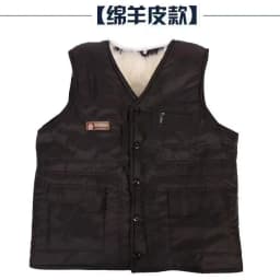 Cold Autumn Winter Middle-aged Elderly Wool Vest Thicken Warm Genuine Fur Overcoat Fashion Comfortable Dad Father Cotton Outfit
