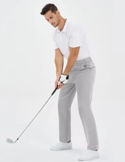 TACVASEN Men's Winter Golf Pants Fleece Lined Warm Stretch Straight Leg Business Casual Work Travel Trousers with Pockets